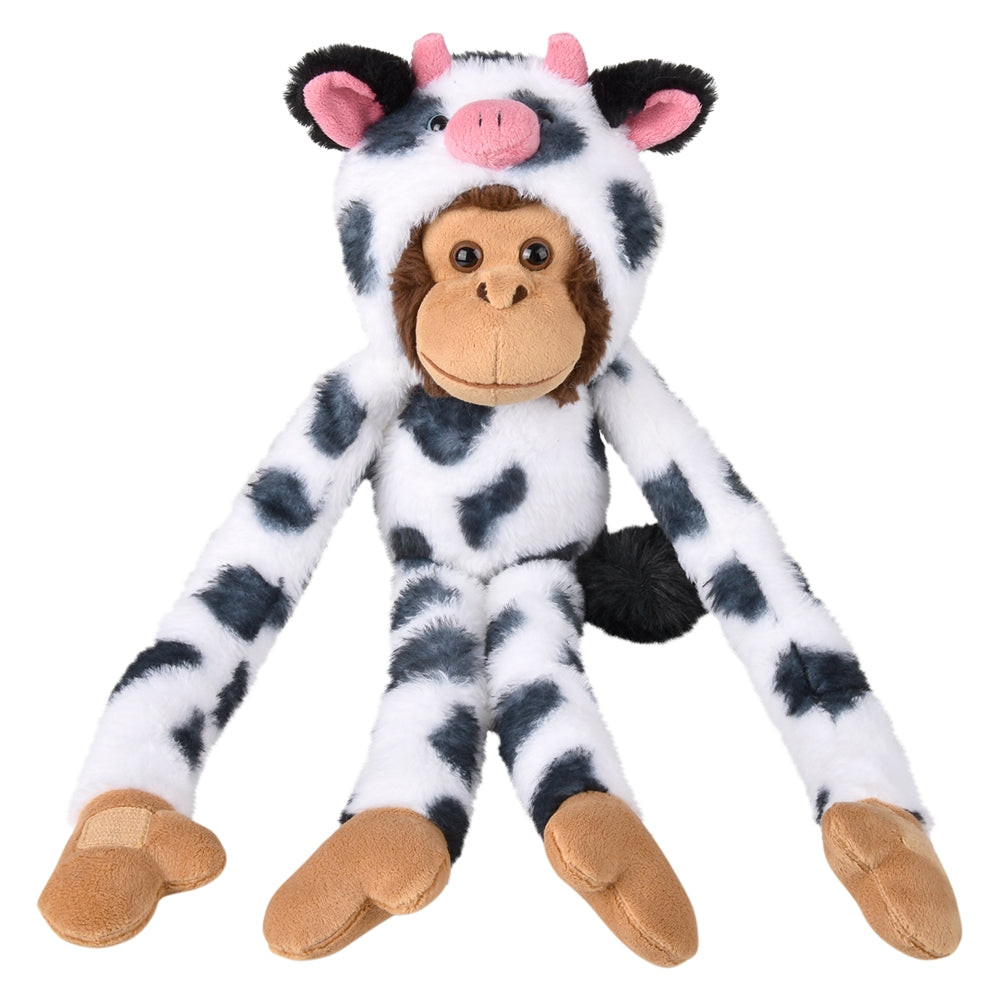 Hanging Monkey Toy in Cow Costume