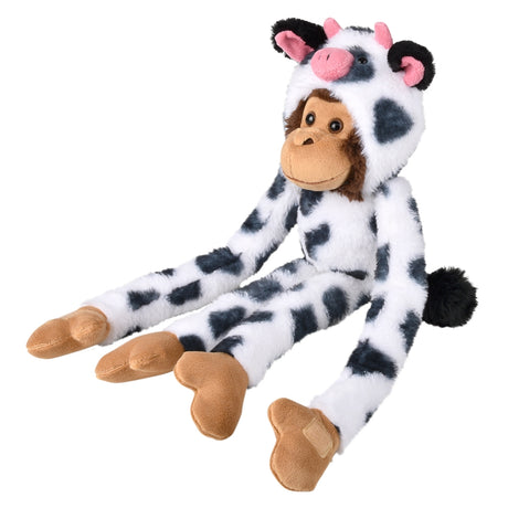 Hanging Monkey Toy in Cow Costume