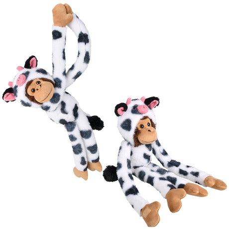 Hanging Monkey Toy in Cow Costume