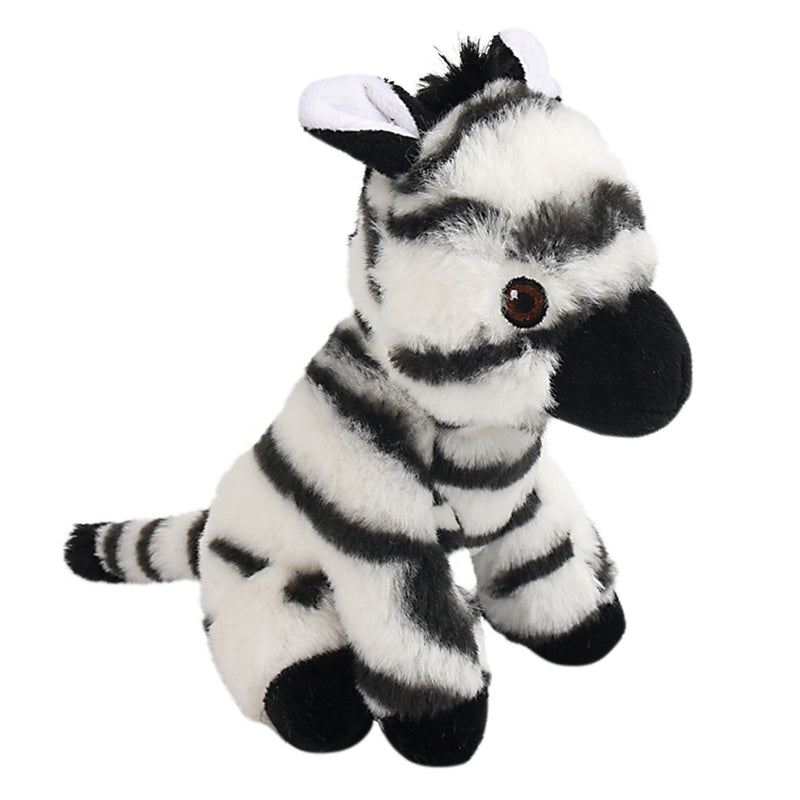 Plush Zebra Stuffed Animal 6" Earth Safe Zebra