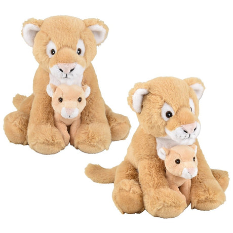 Eco Lioness Plush with Baby (9.5")