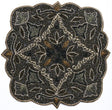 Beaded Floral Applique 7x7 Handmade