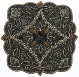 Beaded Floral Applique 7x7 Handmade