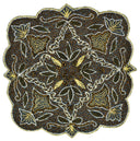 Beaded Floral Applique 7x7 Handmade