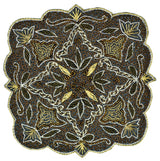 Beaded Floral Applique 7x7 Handmade