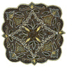 Beaded Floral Applique 7x7 Handmade