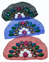 Beaded Applique Mesh Fabric Half-Dome 8 x 5.5