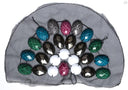 Beaded Applique Mesh Fabric Half-Dome 8 x 5.5