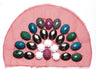 Beaded Applique Mesh Fabric Half-Dome 8 x 5.5