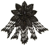 Beaded Sequins Flower Applique 7.30" x 5"