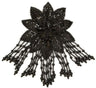 Beaded Sequins Flower Applique 7.30" x 5"