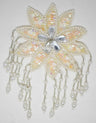 Beaded Sequins Flower Applique 7.30" x 5"