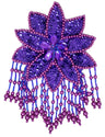 Beaded Sequins Flower Applique 7.30" x 5"