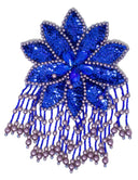 Beaded Sequins Flower Applique 7.30" x 5"