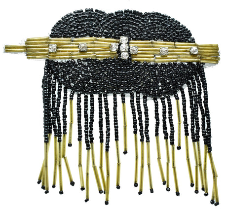 Beaded Iron-On Patch 4.5in x 4in