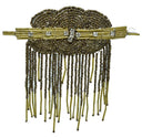 Beaded Iron-On Patch 4.5in x 4in