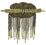 Beaded Iron-On Patch 4.5in x 4in