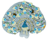 Peacock Sequined Applique 7.25" x 5.50"