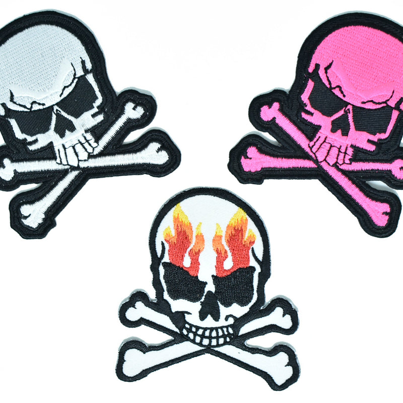 Embroidered Skull Patch 3" x 2.50"