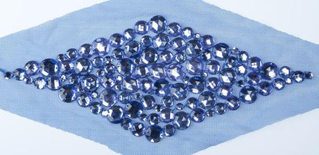 Beaded Mesh Applique Diamond 10 x 4