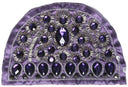Embroidered Applique Satin Gemstone 6.25in x 4in