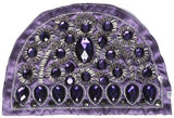 Embroidered Applique Satin Gemstone 6.25in x 4in