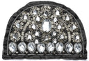 Embroidered Applique Satin Gemstone 6.25in x 4in