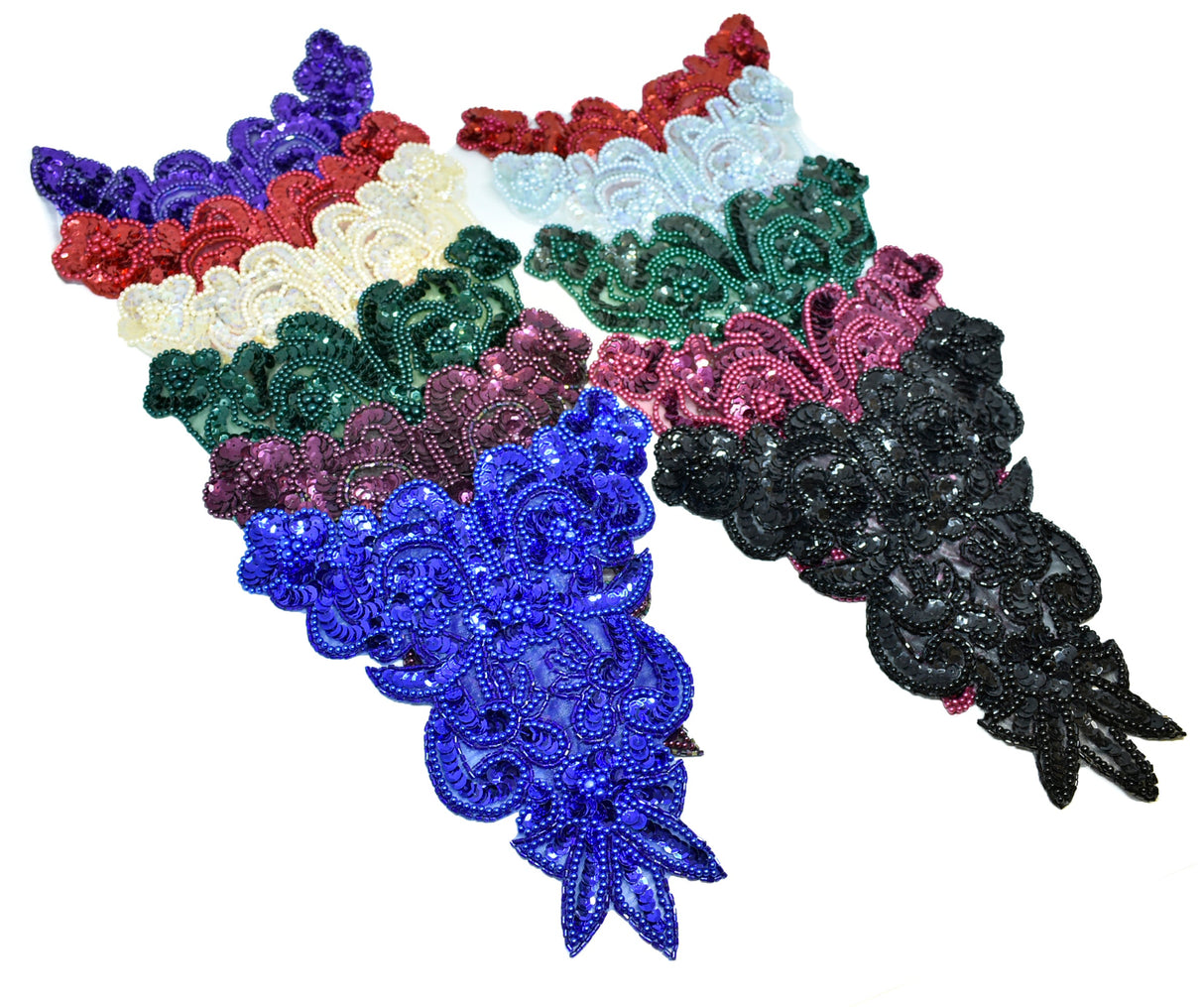 Sequins Beaded Applique 7.5 x 9.5