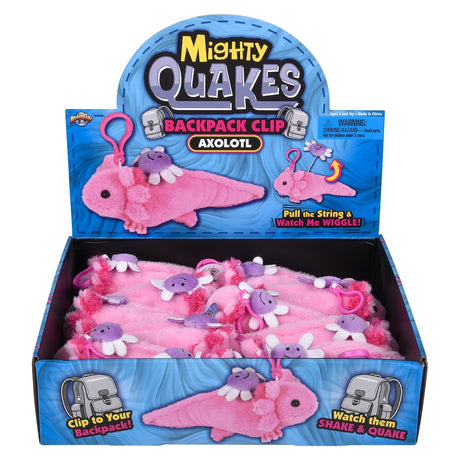Axolotl Backpack Clip Plush (12 PC)