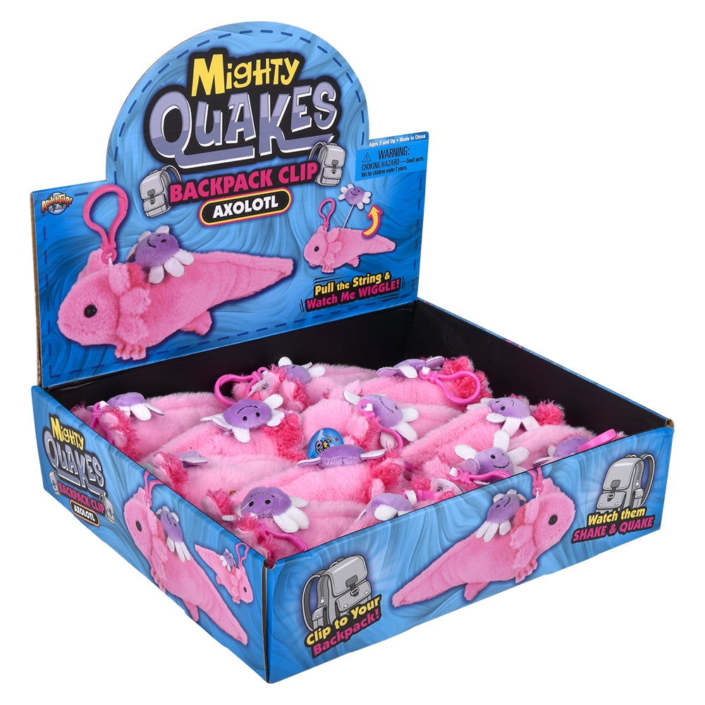 Axolotl Backpack Clip Plush (12 PC)
