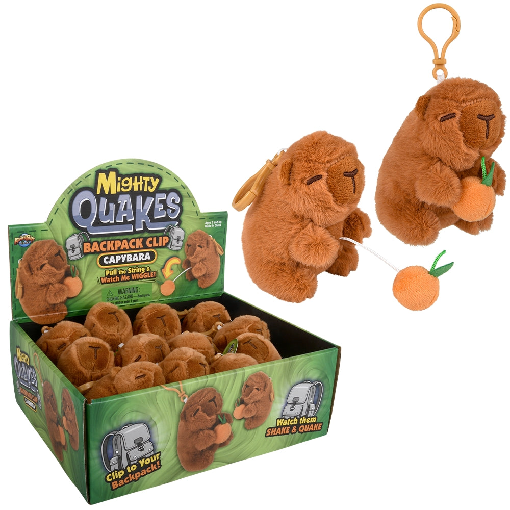 Capybara Backpack Clip Plush (12 PC Display)