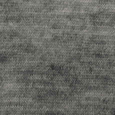 1 yarda de tela de punto jersey de poliéster-lana elástica jaspeada en gris invierno, 50 pulgadas de ancho
