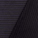 1 Yard Night Navy Blue & Black Stripe Stretch Semi Sheer Knit Textured Soft Fabric, 48 Inches Width