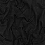 1 Yard Pure Black Cable Style Stretch Knit Fabric Semi Sheer 52 Inches Wide
