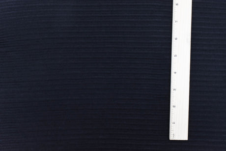 1 Yard Black Blue 3D Stripe Stretch Semi Sheer Knit Fabric 48 Inches