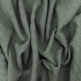 1 Yard Hunting Gray 3D Abstract Chevron Cloque Stretch Double Knit Fabric 51 Inches