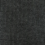 1 Yard Soft Black White Stripe Stretch Wool Brushed Double Knit Fabric 51 Inches
