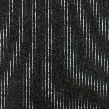 1 Yard Soft Black White Stripe Stretch Wool Brushed Double Knit Fabric 51 Inches