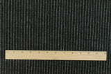 1 Yard Soft Black White Stripe Stretch Wool Brushed Double Knit Fabric 51 Inches