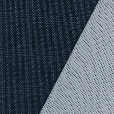 1 Yard Dusty Blue Black Plaid Stretch Polyester Mesh Knit Fabric Wide Athletic Grade 62 Inches
