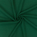 1 Yard Kelly Green Solid Stretch Polyester Thermal Waffle Knit Fabric for Activewear Dresses Blouses 64 Inches Width