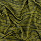 1 Yard Yellow Black Border Jacquard Stretch Knit Yoga Fabric Four Way 53 Inch Width