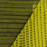 1 Yard Yellow Black Border Jacquard Stretch Knit Yoga Fabric Four Way 53 Inch Width