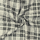 1 Yard Black and White Plaid Jacquard Stretch Nylon Spandex Fabric for Sportswear and Fashion Projects 47 Inches Width