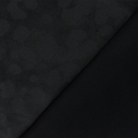 1 Yard Black Leopard Print Stretch Nylon Tricot Knit Fabric for Swimwear and Athletic Use 56 Inches Width