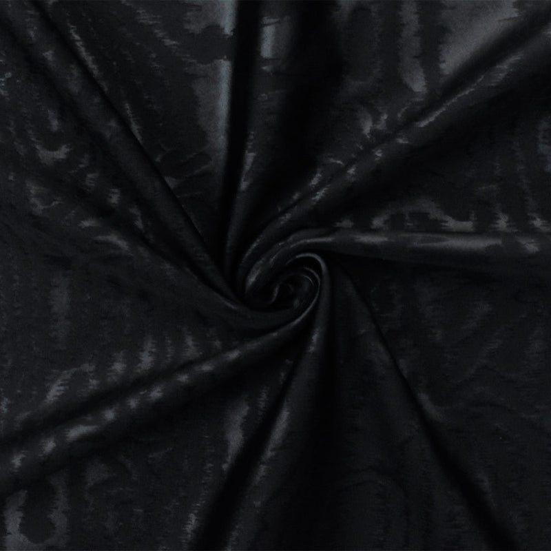 1 Yard Black Tiger Print Stretch Nylon Tricot Knit Fabric for Swimwear 56 Inches Width
