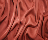 1 Yard Auburn Brown Luxurious Elegant Triacetate Poly Crepe Back Satin Fabric Apparel Dressmaking