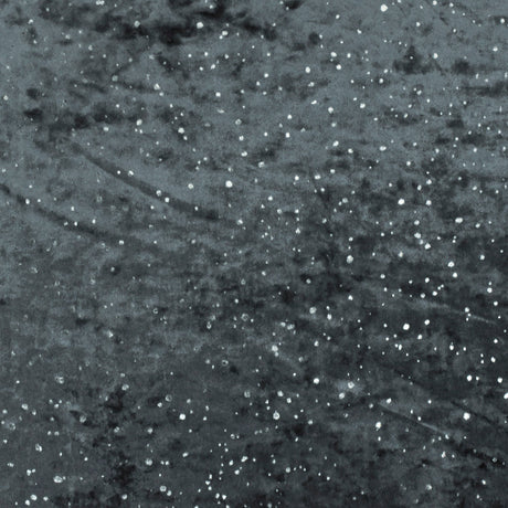 1 Yard Galaxy Blue Silver Drip Dot Foil Stretch Velvet Knit Fabric 61 Inches Wide