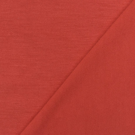 1 Yard Bright Coral Red Bamboo Spandex Jersey Knit Fabric Stretchy Lightweight 58 Inches