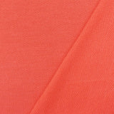 1 Yard Coral Orange Cotton Baby French Terry Knit Fabric For Dresses And Activewear 64 Inches Width